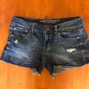 American Eagle Denim Distress Shorts
